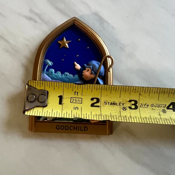 Vintage Hallmark Keepsake Christmas Ornament for Godchild -Shepherd Boy with Lam - Picture 9 of 11